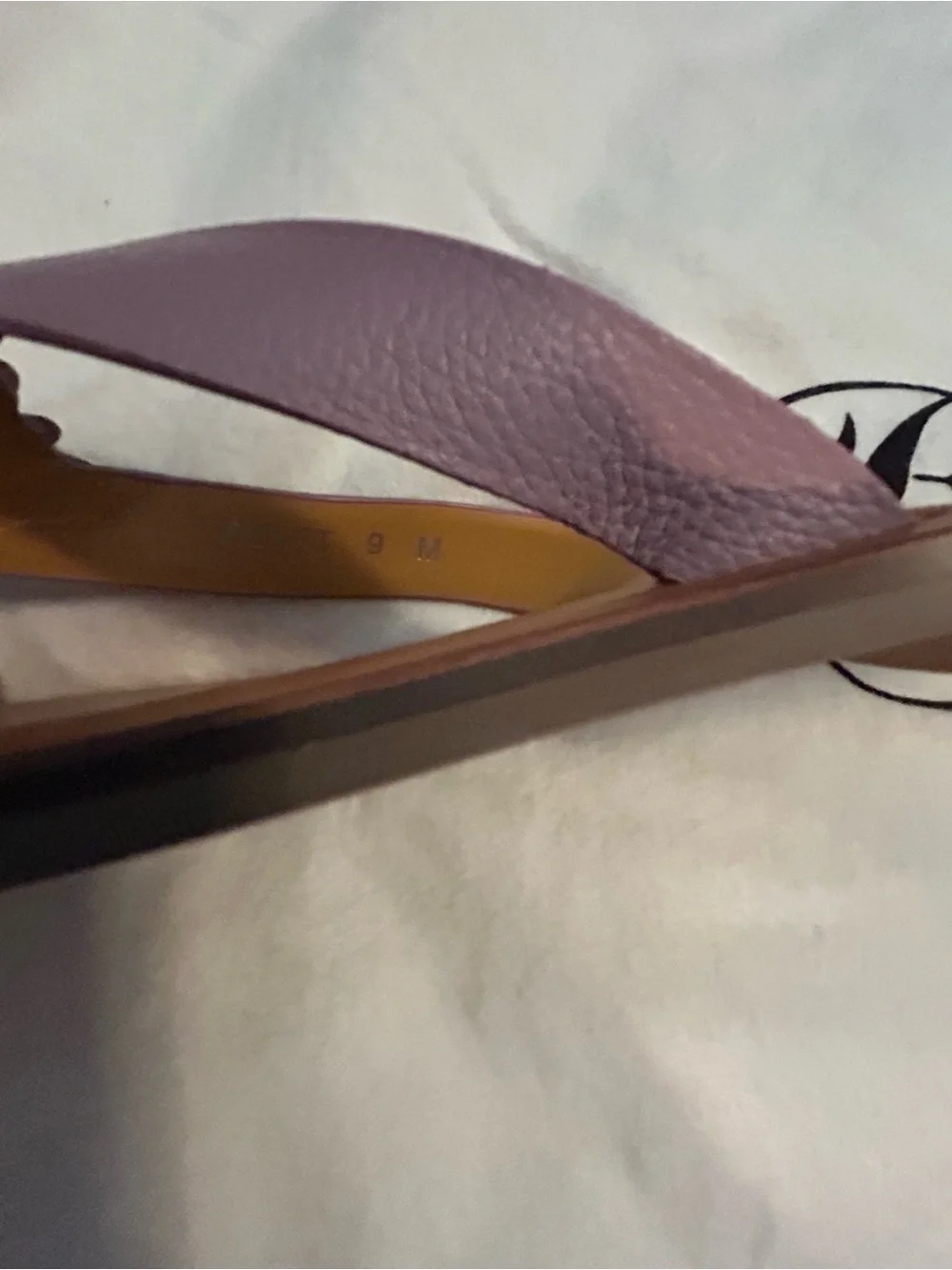 Brighton Aloft Leather Lavender Butterfly Thong Sandals